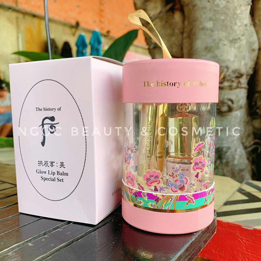 Set son dưỡng màu Whoo Mi Glow Lip Balm
