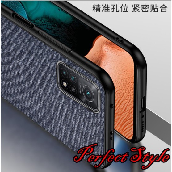 Ốp lưng Vải jean họa tiết đơn sắc chống vân tay cho Xiaomi mi 10t pro / Mi 10t / K30s