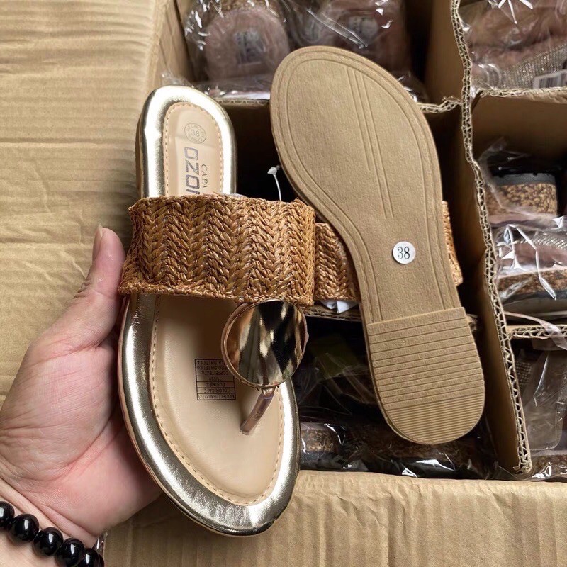 Dép cói xỏ ngón xuất Âu