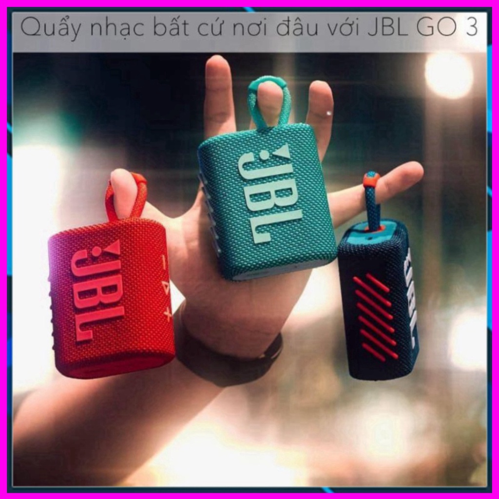 LOA BLUETOOTH JBL GO 3 MINI THIẾT KẾ NHỎ GỌN, QUẨY NHẠC MUÔN NƠI