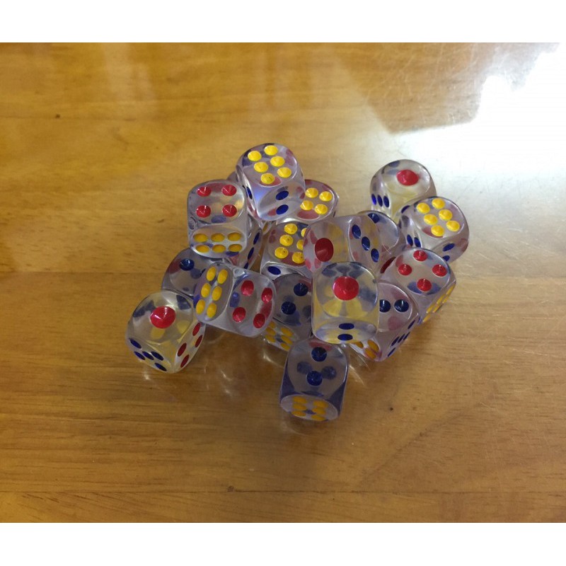 Set 05 viên 1,4cm xí ngầu trong suốt đồ chơi xả stress vui nhộn