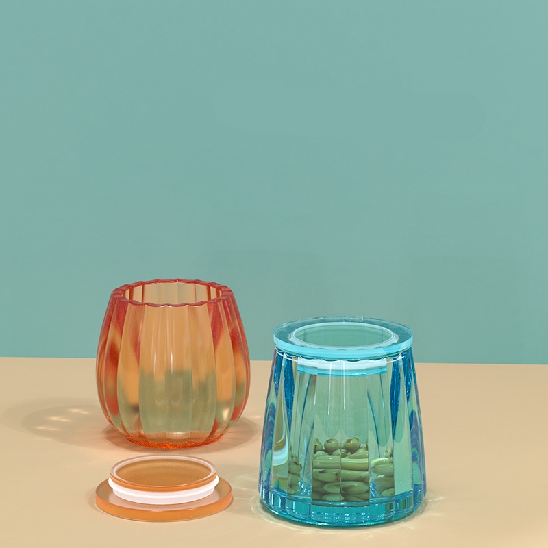 Tự làm chai silicone Hộp lưu trữ khuôn nhỏ giọt Chai niêm phong Chai kín Khuôn có sọc Hình trụ kín