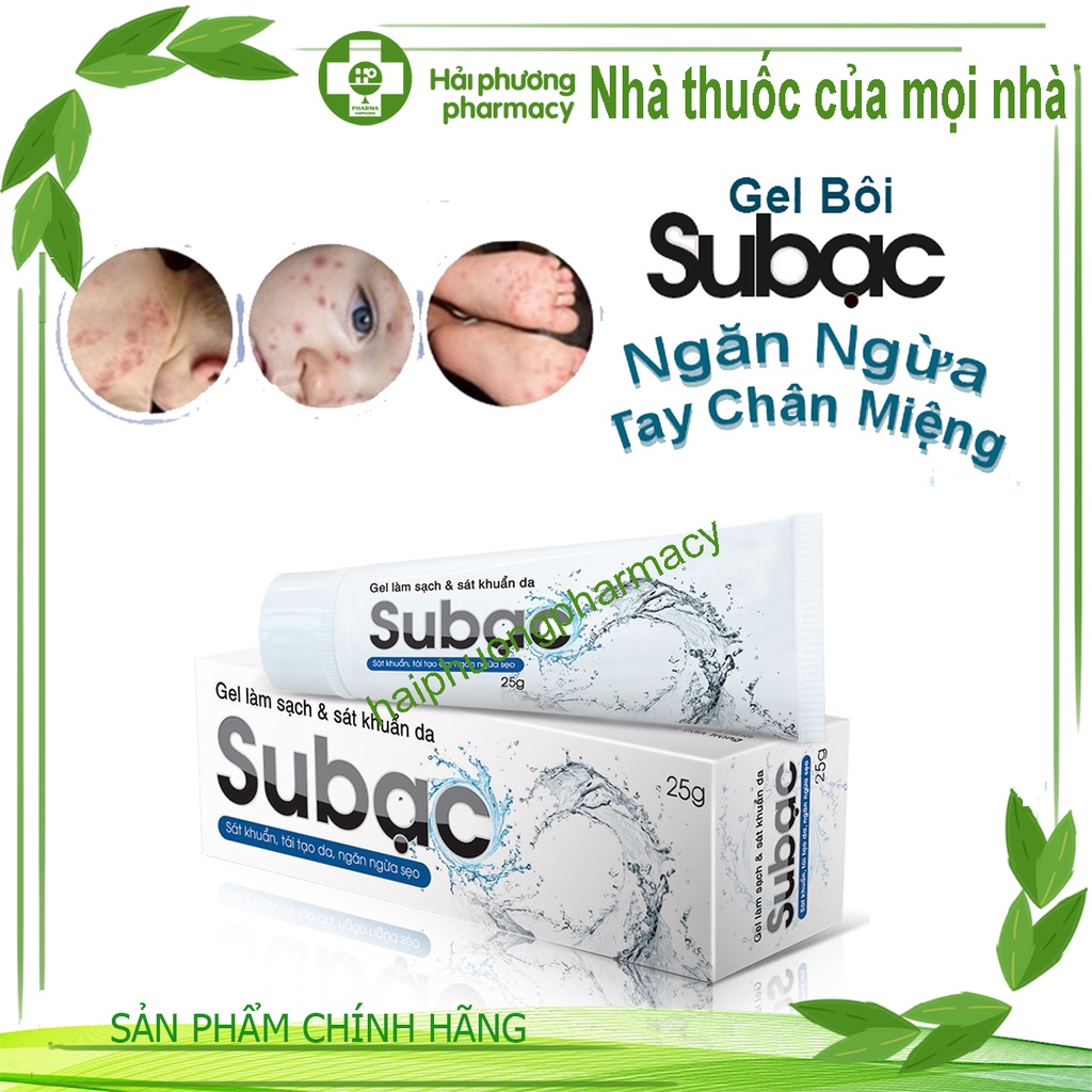 Gel Làm Sạch Da Subạc - Giúp Tái Tạo Tế Bào Da & Làm Mờ Sẹo Tuýp 25gr