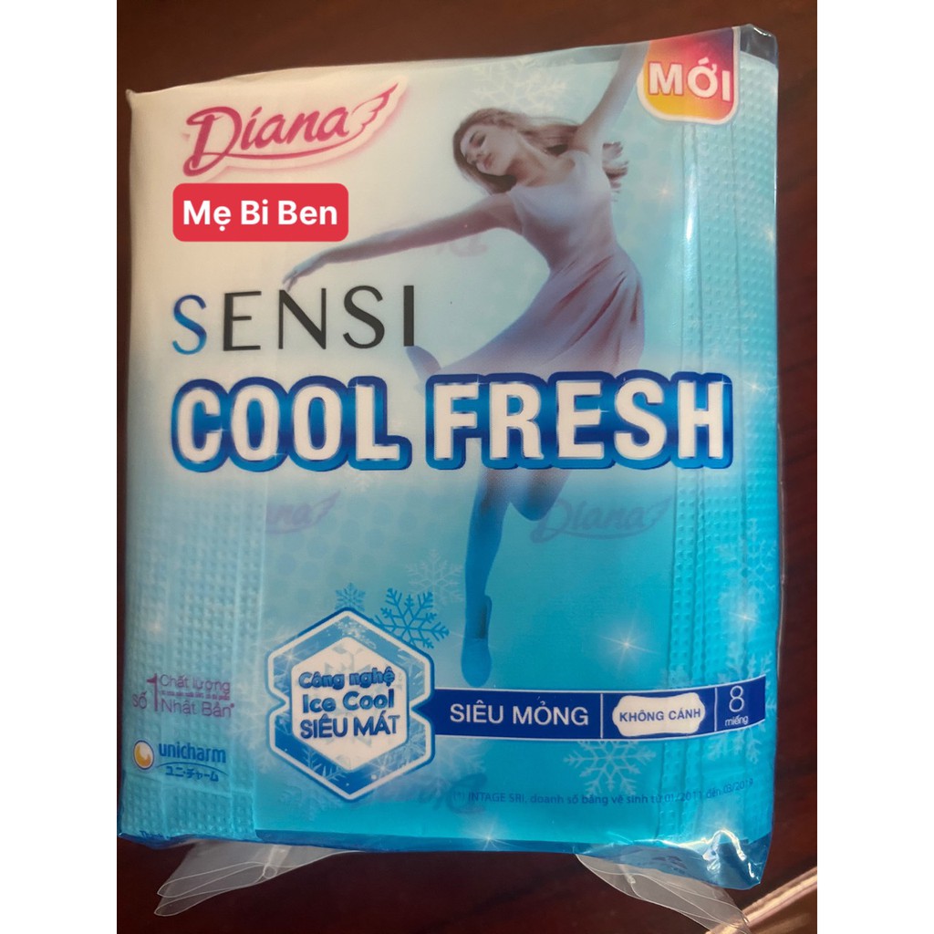 Băng Vệ Sinh Sensi Cool Fresh siêu mỏng KHÔNG CÁNH 8 miếng