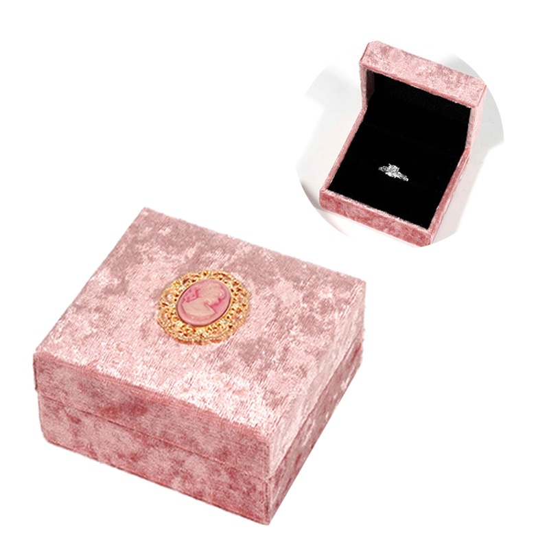 Hộp Đựng Trang Sức Bằng Nhung Phong Cách Retro 2X2 Inch