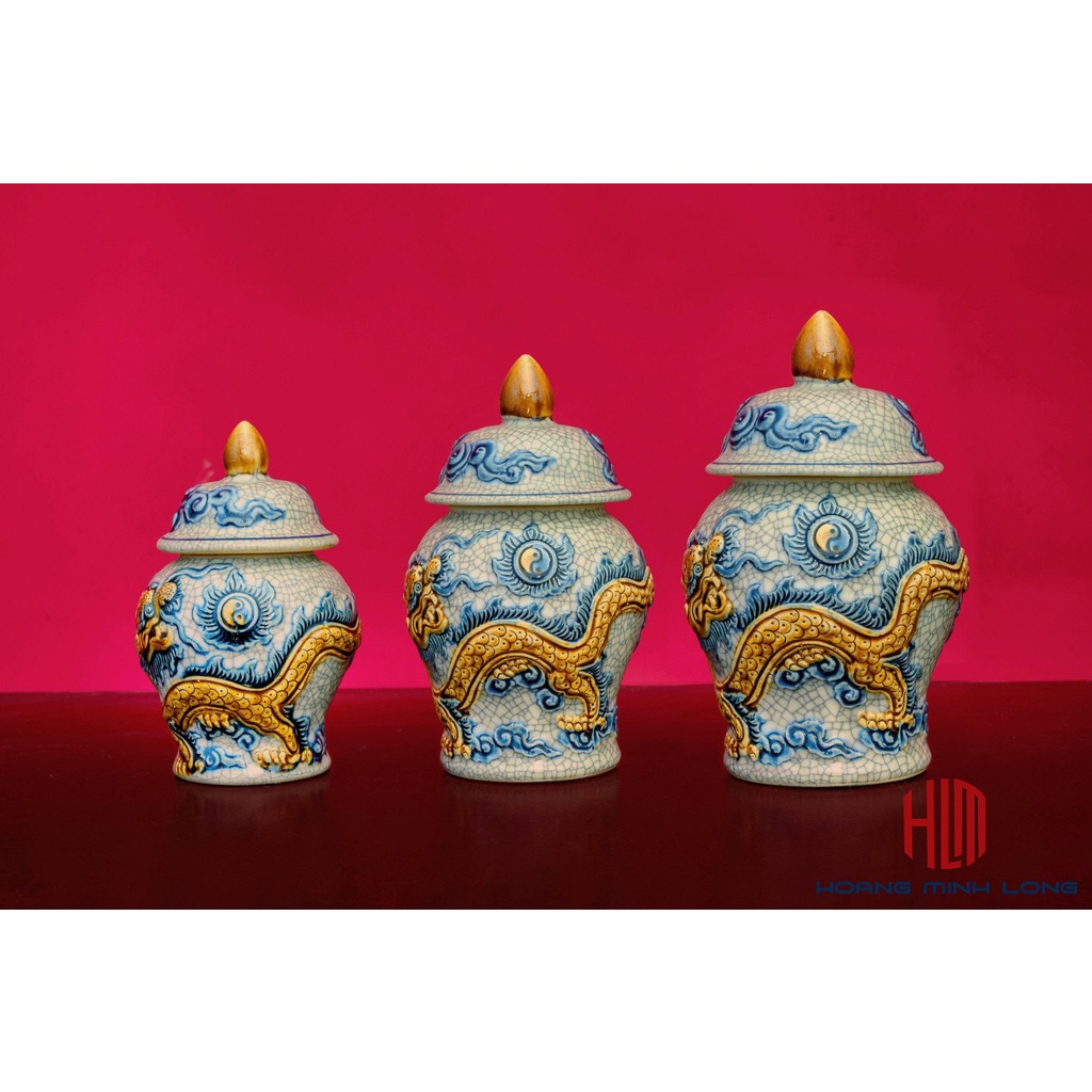 HŨ  MEN RẠN ĐẮP NỔI BÁT TRÀNG