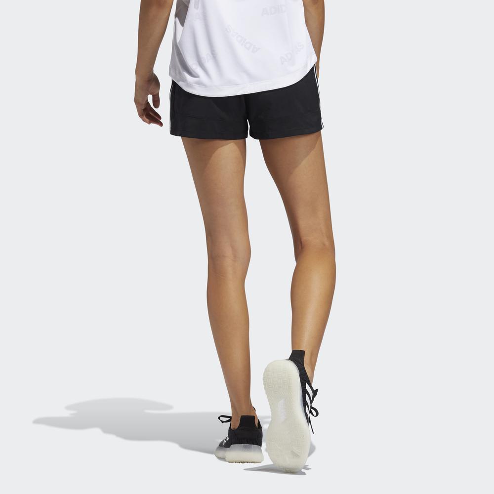 Quần Ngắn adidas TRAINING Nữ Quần Short Dệt Thoi 3 Sọc Pacer Màu đen GH8146