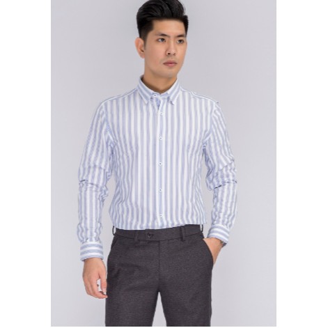 Áo sơ mi nam dài tay ARISTINO tà lượn from regular ALS40607