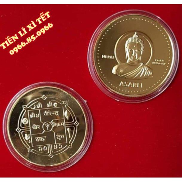 [PHONG THỦY] Xu may mắn - Hình Phật Nepal