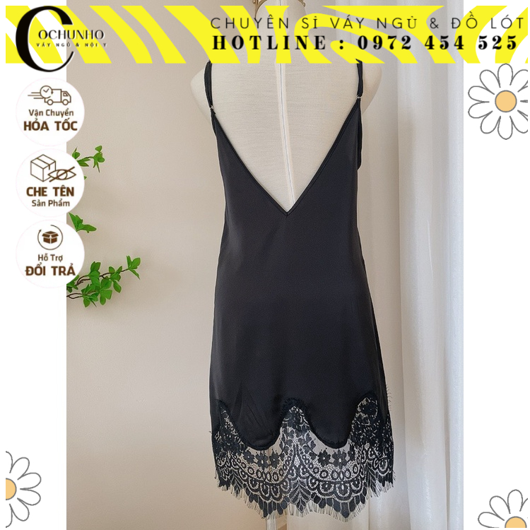 LL847 - Váy ngủ sexy 2 dây gợi cảm - đầm ngủ gợi cảm phối ren - CÔ CHỦ NHỎ CHUYÊN SỈ
