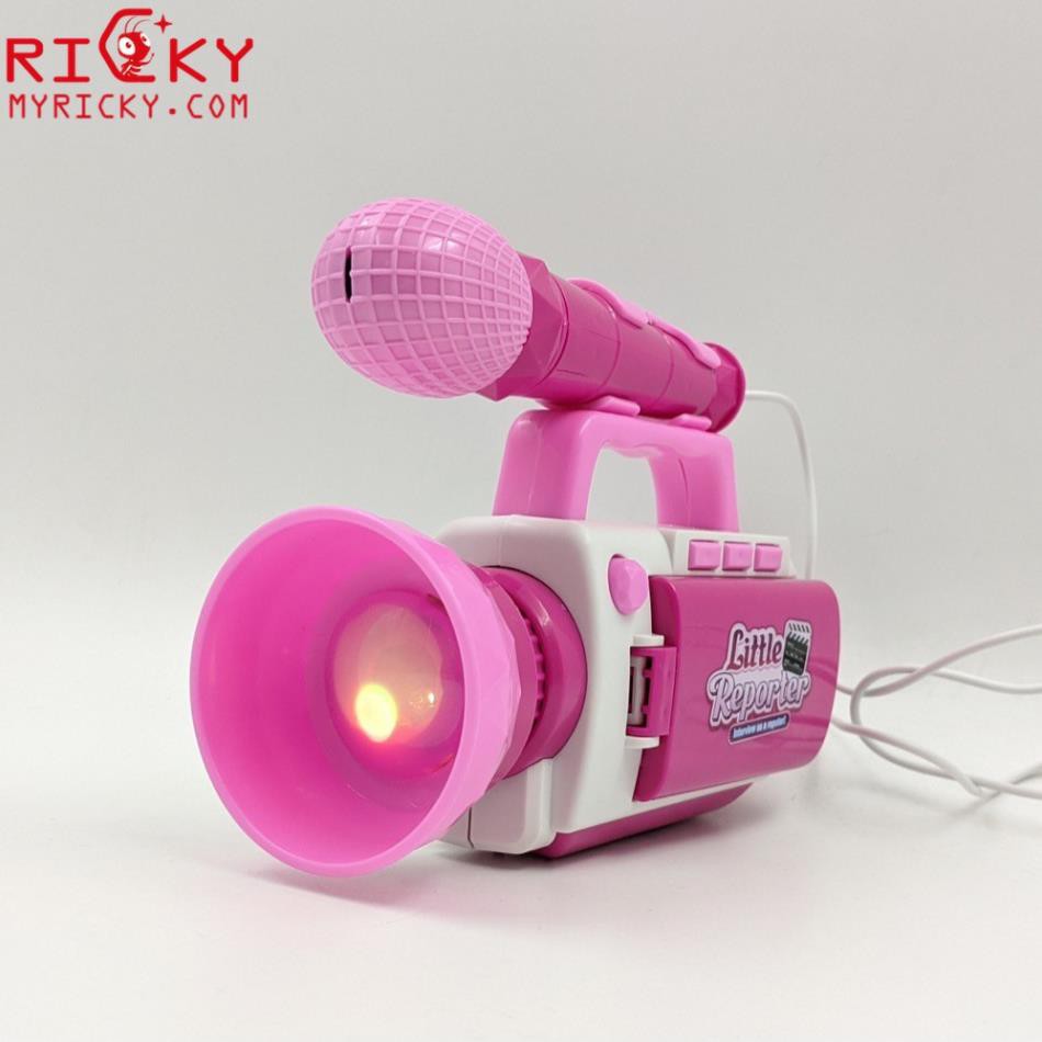 Máy quay phim- Bộ đồ chơi tập làm phóng viên cho bé