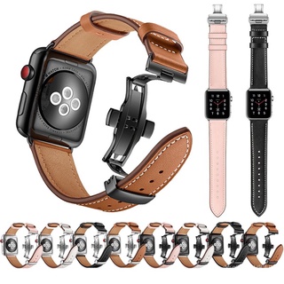 Hermes Dây Đeo Bằng Da Thật Cho Đồng Hồ Thông Minh Apple watch iwatch 7 6 5 4 3 2 SE 38mm 42mm 40mm