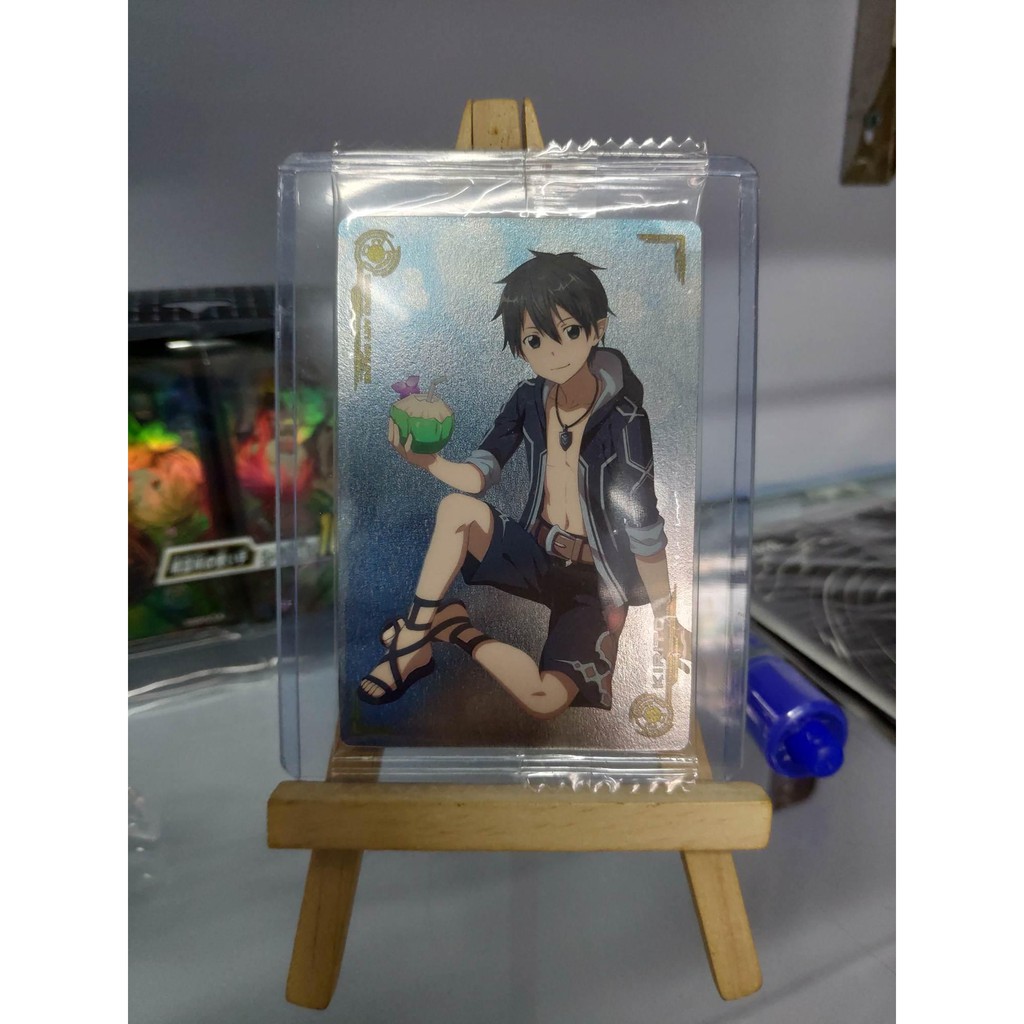 Thẻ bài sưu tầm bánh xốp SAO Sword Art Online - Kirigaya Kazuto Kirito - Tặng bọc bài nhựa bảo quản