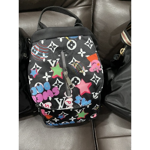 Balo mini, Chất dù,nhiều họa tiết, size 18cm -20cm,freeshipextra.