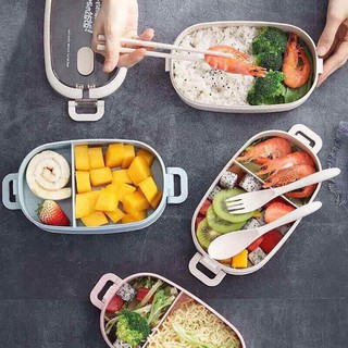 HỘP CƠM LÚA MẠCH 2 TẦNG