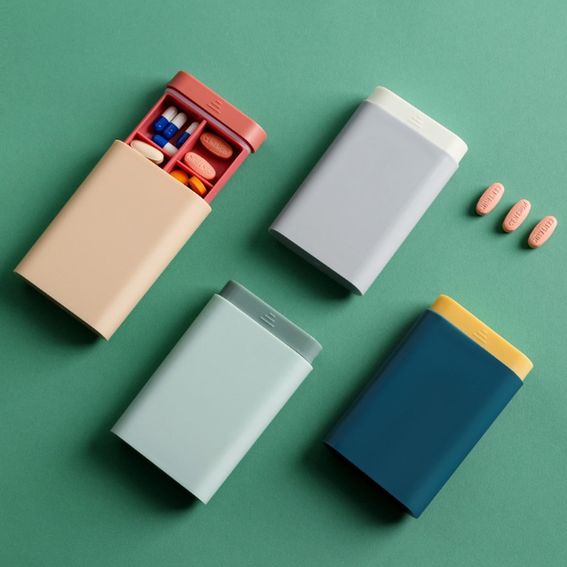 Hộp Đựng Thuốc Mini 6 Ngăn Chống Ẩm Tiện Dụng Mang Theo Du Lịch