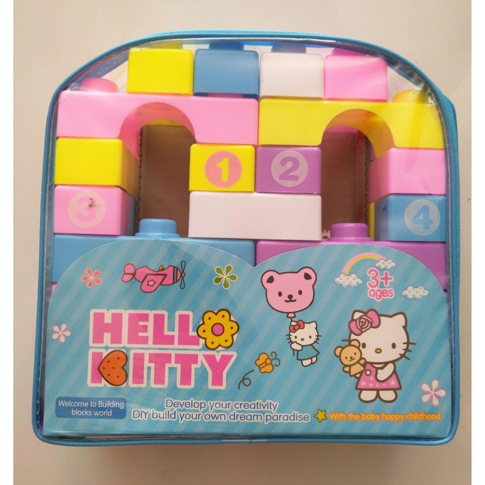 [HÀNG ĐẸP GIÁ RẺ] đồchơi cho bé - BỘ ĐỒ CHƠI XẾP HÌNH HELLO KITTY (SP246)