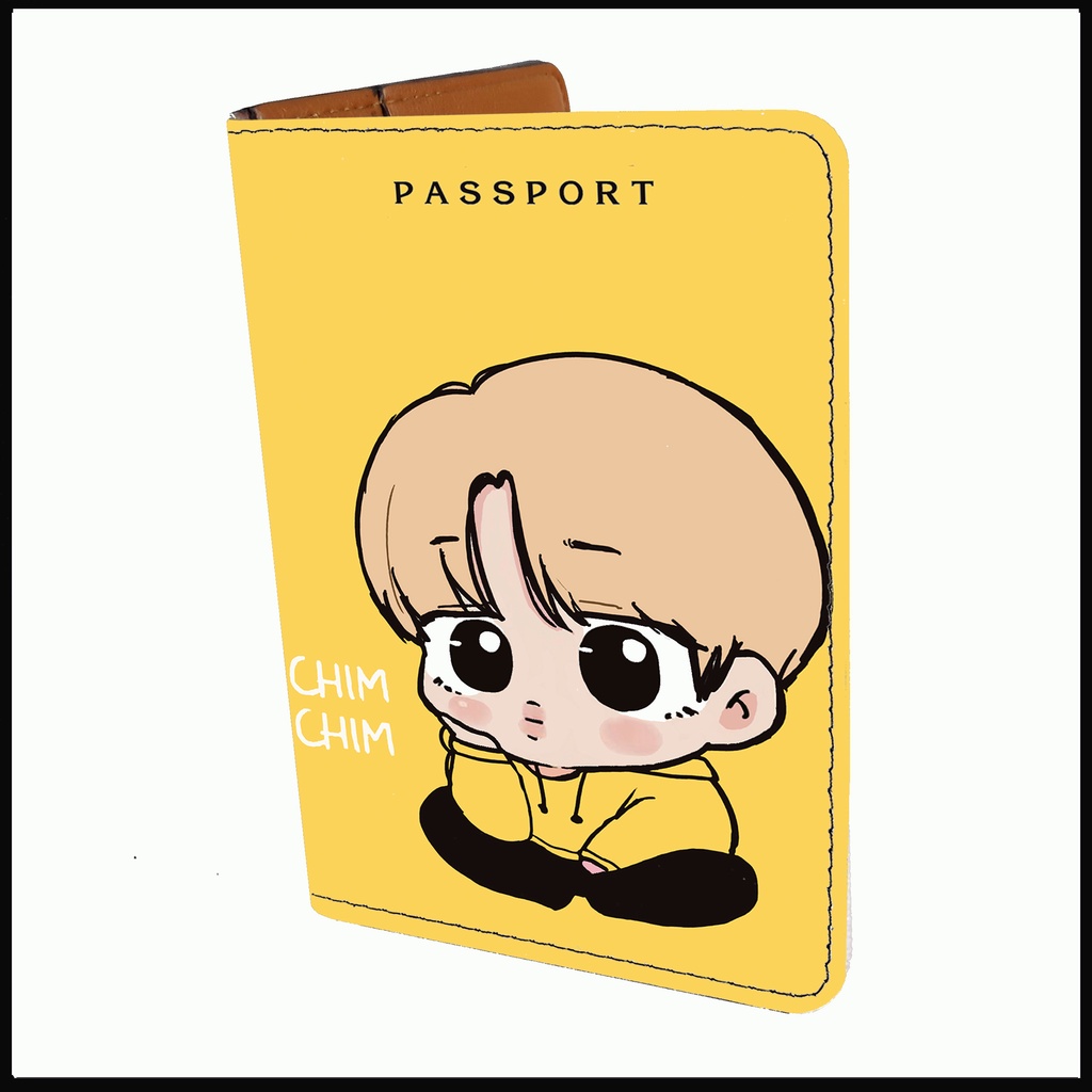 Bao Da Hộ Chiếu Bằng Da PU Cao Cấp Chất Đẹp Có Ngăn Đựng Thẻ Hình THEO YÊU CẦU