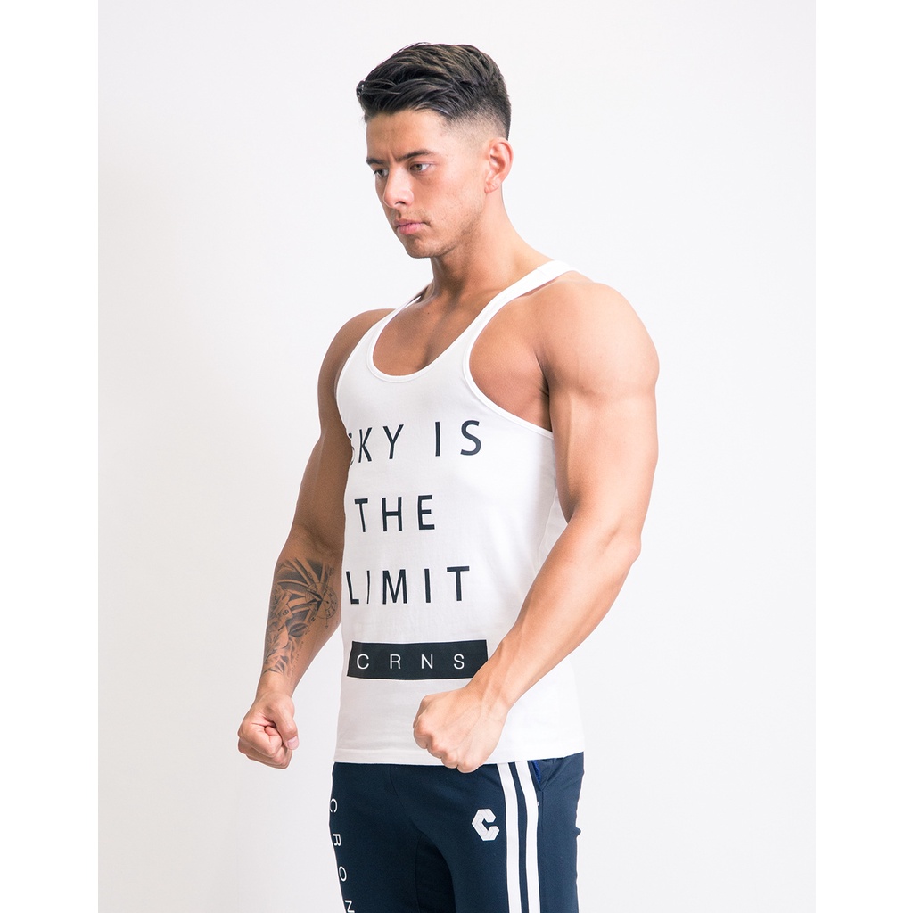 Áo Ba lỗ nam tập gym SKY IS THE LIMIT dây nhỏ cao cấp