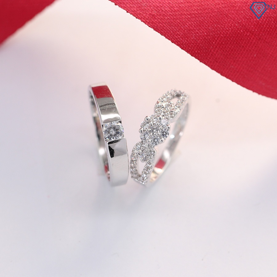 Nhẫn bạc cặp đôi nam nữ khắc tên theo yêu cầu ND0378 Trang Sức TNJ