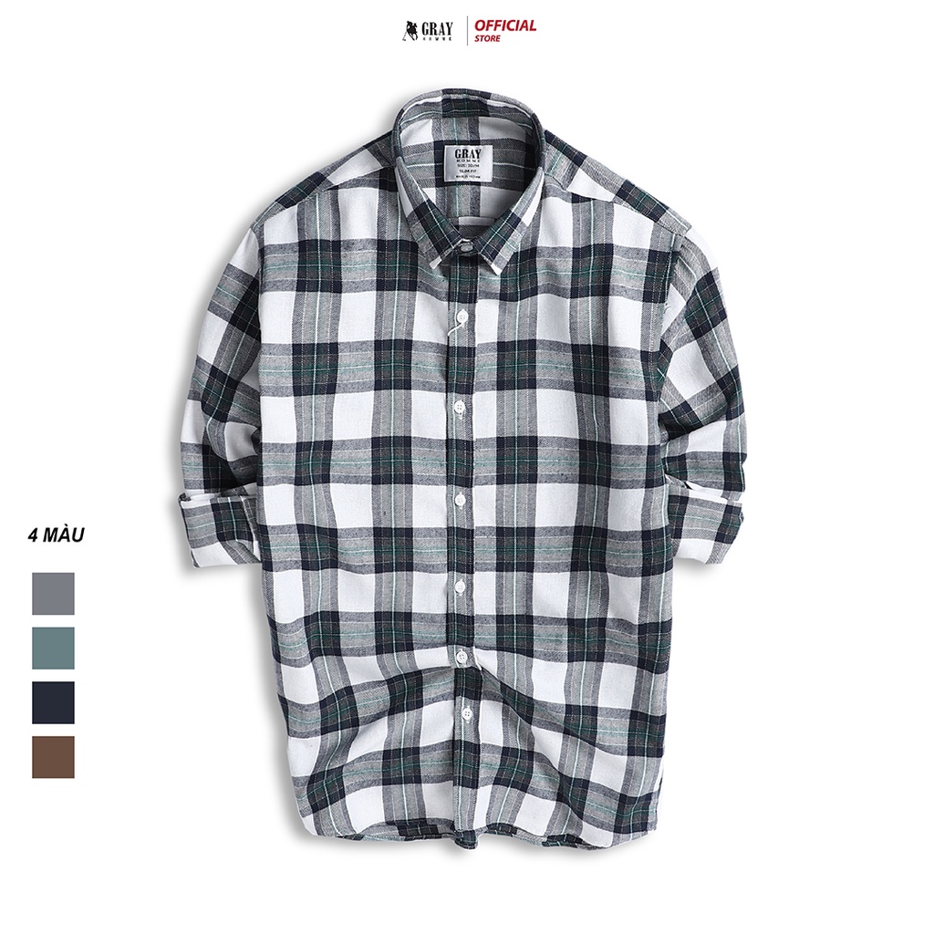 Áo sơ mi dạ nam GRAYHOMME phù hợp cho mùa thu đông - TB101