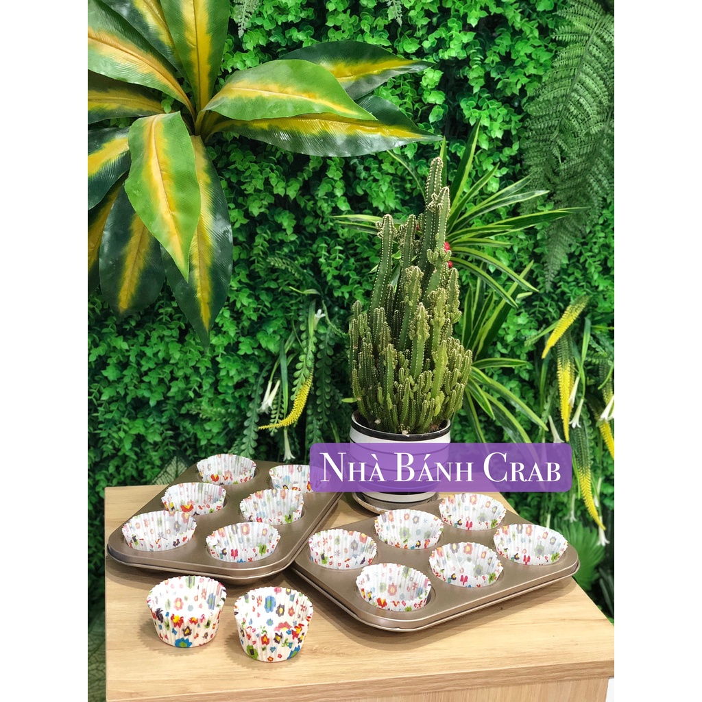 Khuôn nướng bánh cupcake chống dính 6 ô