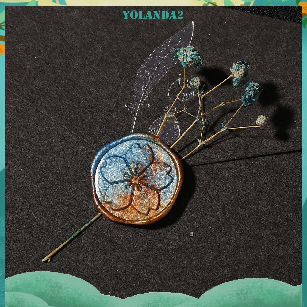 Bộ 100 hạt sáp niêm phong bì thư kiểu cổ điển hình bát giác dùng để trang trí thiệp mời đám cưới DIY thủ công