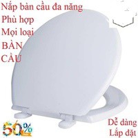 Nắp nhựa bàn cầu màu trằng Gatabaths gt1600, nhựa ABS siêu bền, hàng Việt Nam chất lượng cao