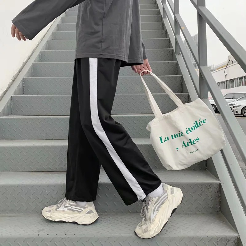 Quần dài lưng thun họa tiết đường kẻ sọc phong cách thời trang nam M-3Xl | BigBuy360 - bigbuy360.vn