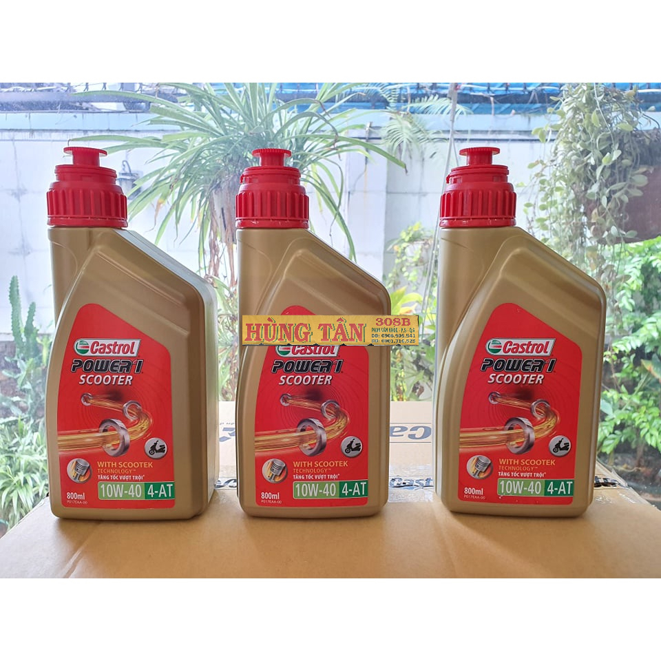 DẦU NHỚT TAY GA CASTROL POWER-1 SCOOTER 10W40 0.8L (800ML)