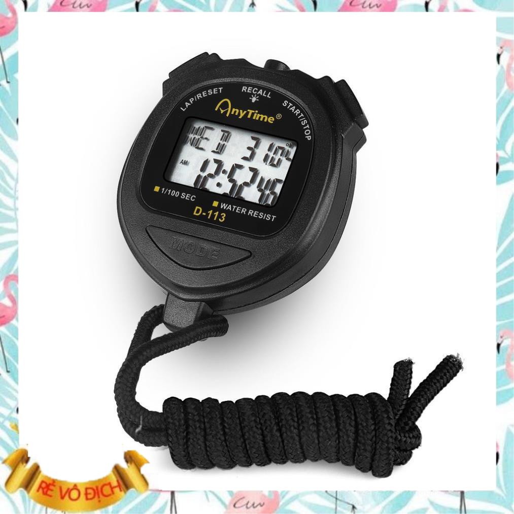 Đồng hồ bấm giờ thể thao AnyTime D-113 có đếm ngược,8 bộ lưu , có đèn ...