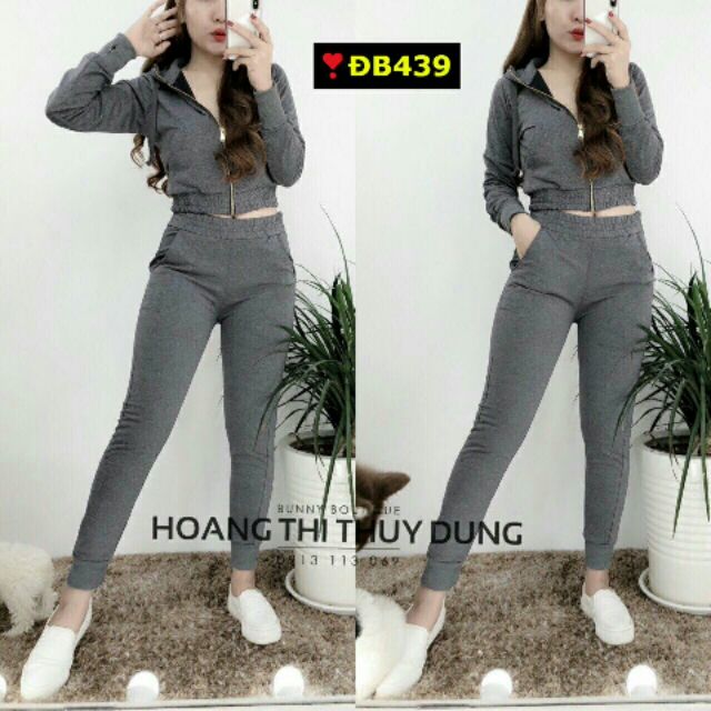 Set bộ thể thao dây kéo trước