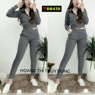 Set bộ thể thao dây kéo trước