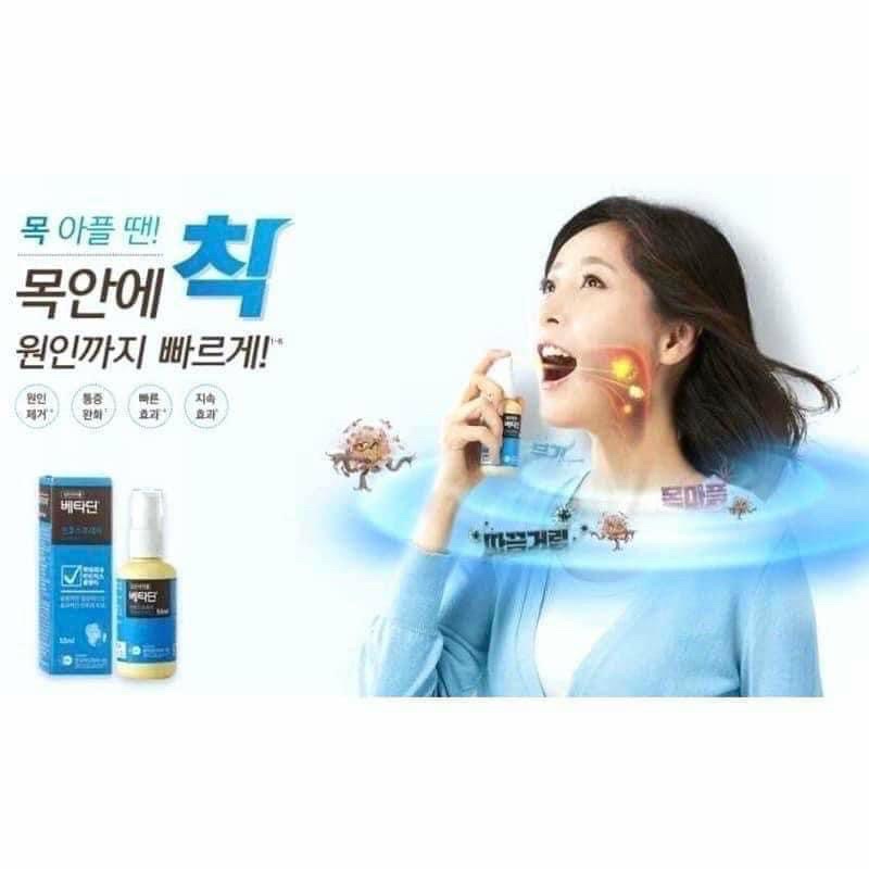 (Hot) Xịt miệng và cổ họng Betadine Hàn Quốc