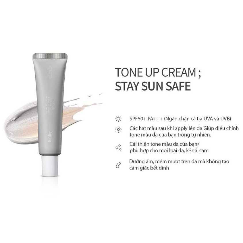 Kem chống nắng nâng tone, dưỡng ẩm da Huxley Tone Up Cream Stay Sun Safe SPF50+ PA+++ 35ml