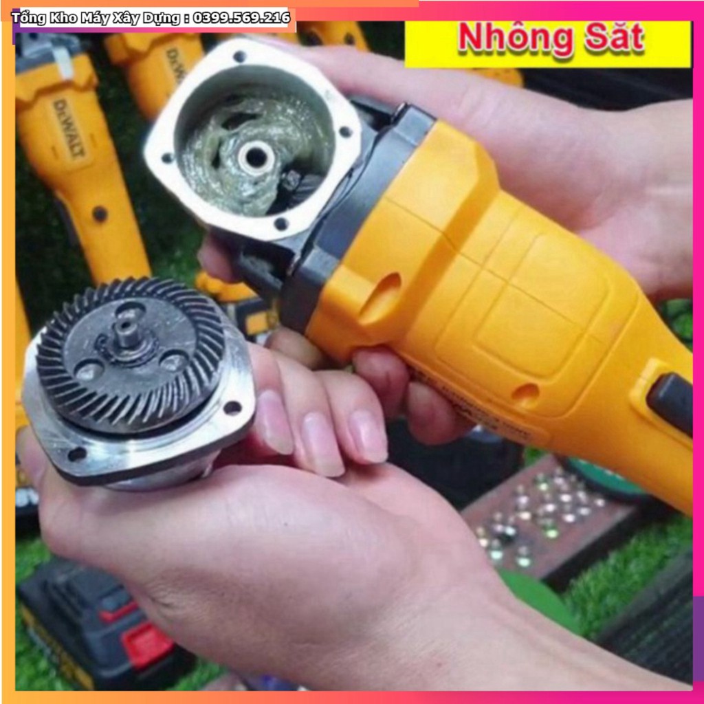 HOT ƯU ĐÃI BẢO HÀNH 12 THÁNG  Máy mài pin DEWALT 118V 2 PIN không chổi than, Lõi Đồng - Máy mài Góc, Máy Cắ