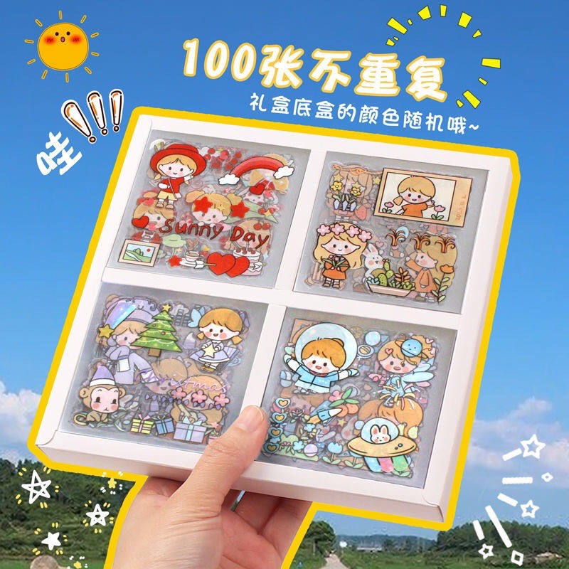 💥BỘ 1000 STICKER TELADO CÔ GÁI VÀ BÉ THỎ GOOD MORNING💥 | BigBuy360 - bigbuy360.vn