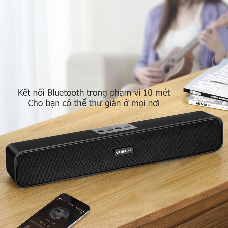 Loa Thanh soundbar 2.2 Bluetooth Mucsic-F E91 10W - loa vi tính bass mạnh, âm thanh siêu trầm sống động
