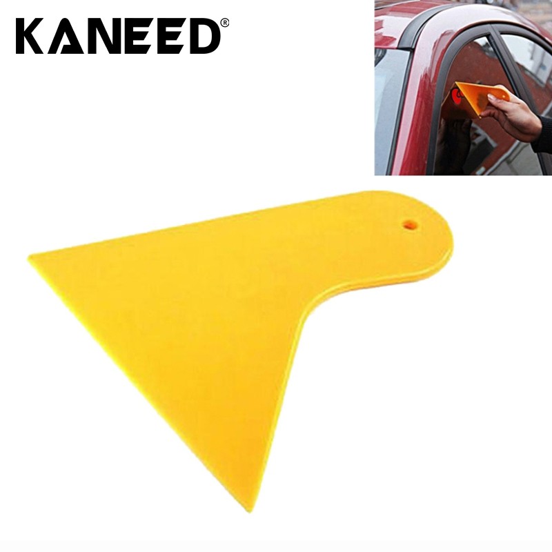 Dụng cụ hỗ trợ vuốt decal, nhấn decal vô góc có tay cầm - hình tam giác màu vàng