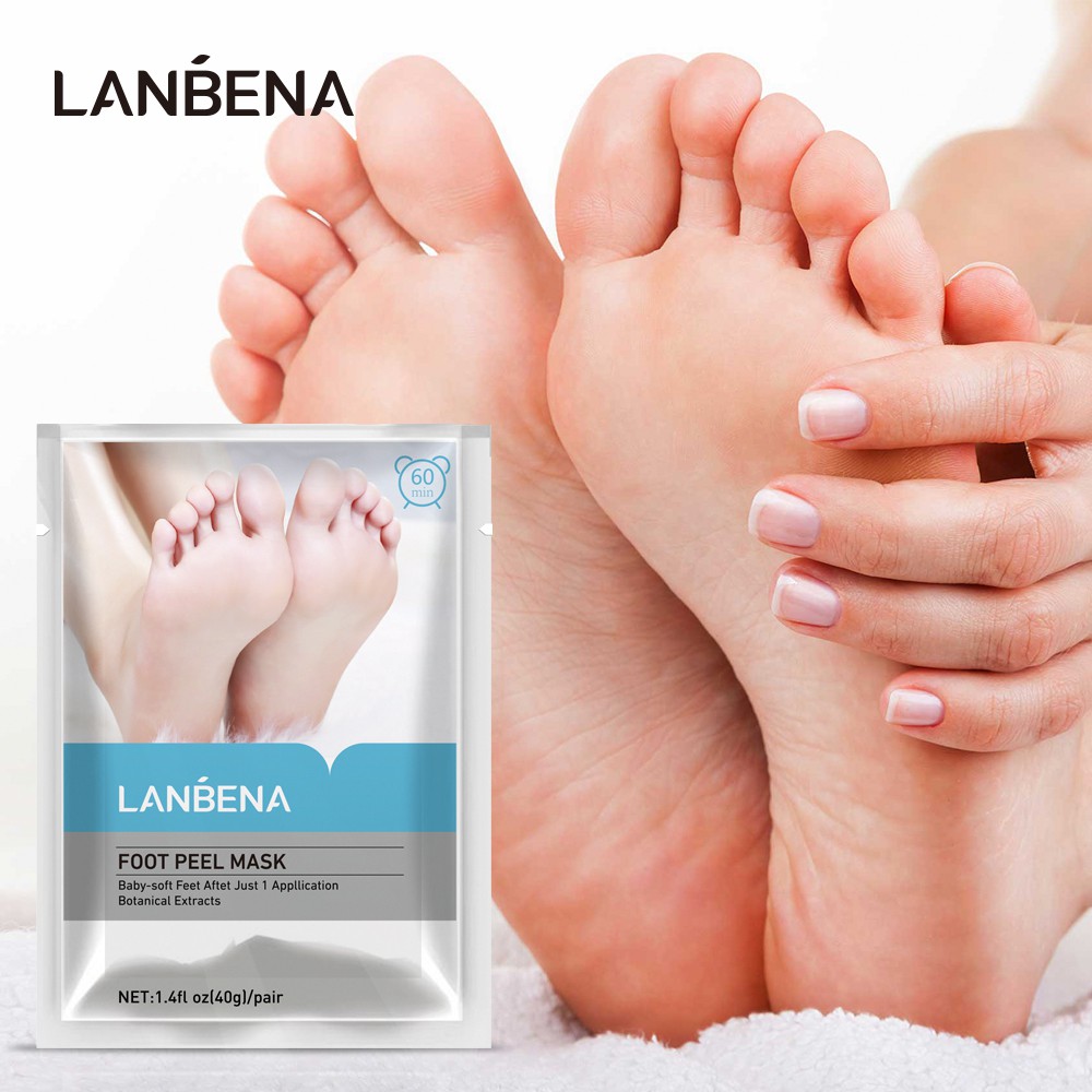 LANBENA Peeling Skin And Exfoliating Foot Mask effective in 2-7 days 1 Pairs