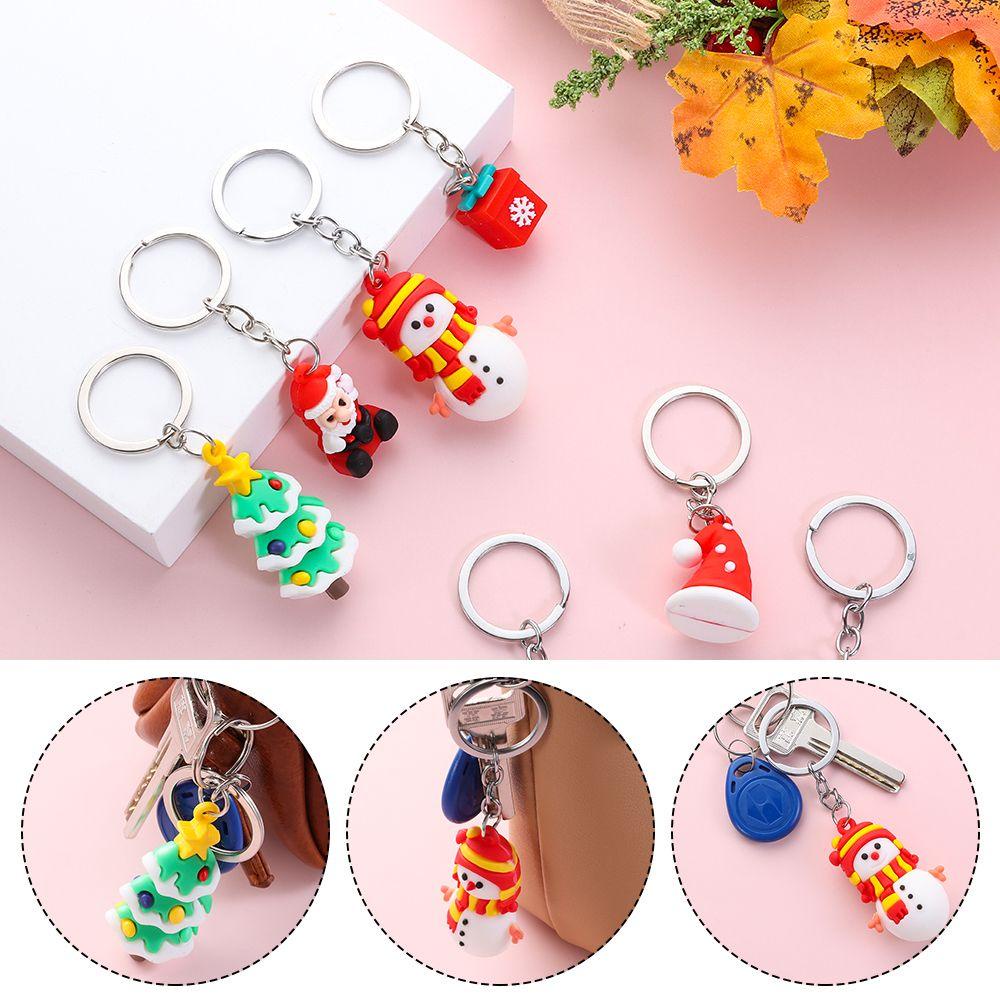 Hộp Quà Giáng Sinh Có Móc Khóa Hình Ông Già Noel Dễ Thương