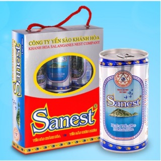 Hộp 6 Lon Nước Yến Xào Sanest Không Đường- 6 lon x 190ml
