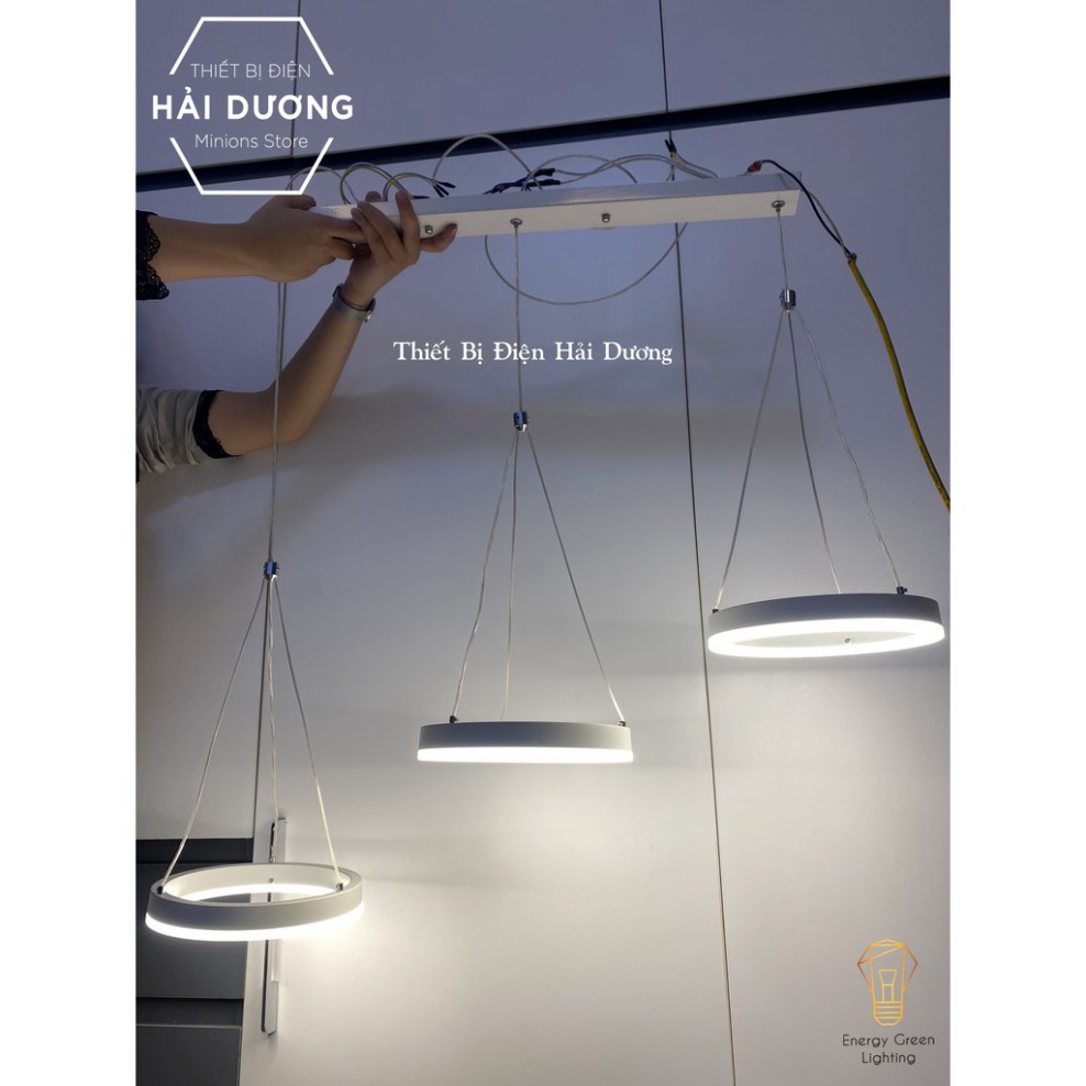 Đèn Thả Trang Trí - Đèn Thả Trần 3 Vòng Tròn TLVM20x3 Kiểu Dáng Hiện Đại - 3 Chế Độ Ánh Sáng - Phù Hợp Mọi Không Gian