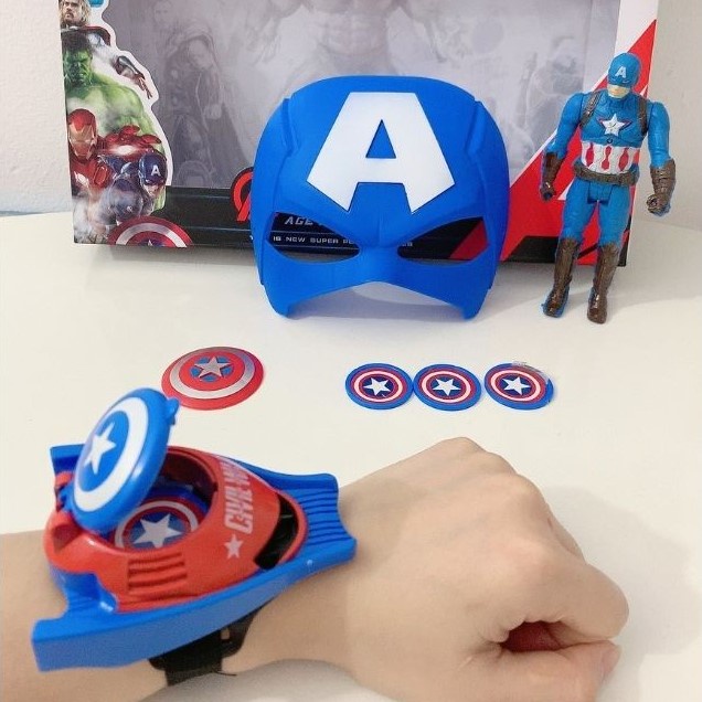 Đồ Chơi Mặt Nạ Ironman Người Nhện Captain America Và Phụ Kiện Chiến Đấu Siêu Cấp Cho Bé Nhập Vai Siêu Anh Hùng Avengers