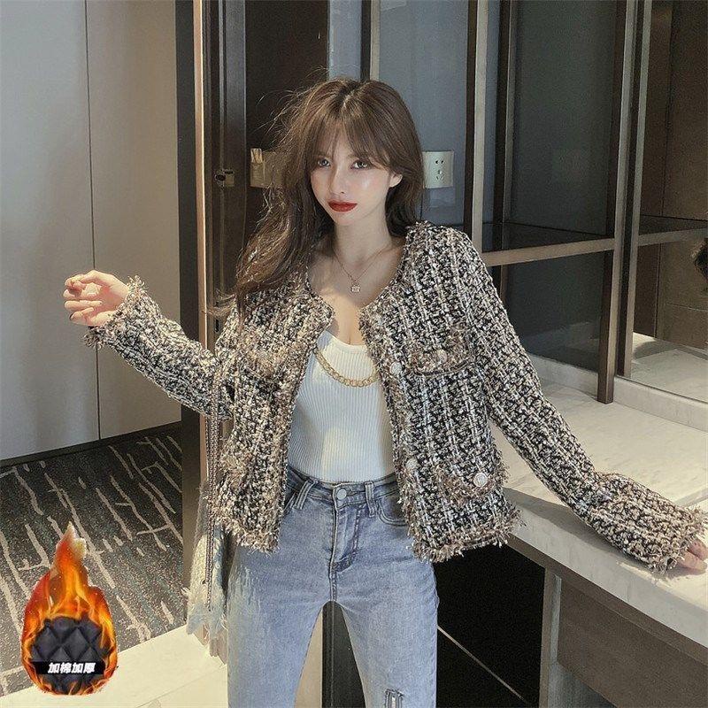 ✸►Áo Khoác Vải Tuýt Dáng Ôm Phong Cách Retro Thời Trang Xuân Thu Cho Nữ