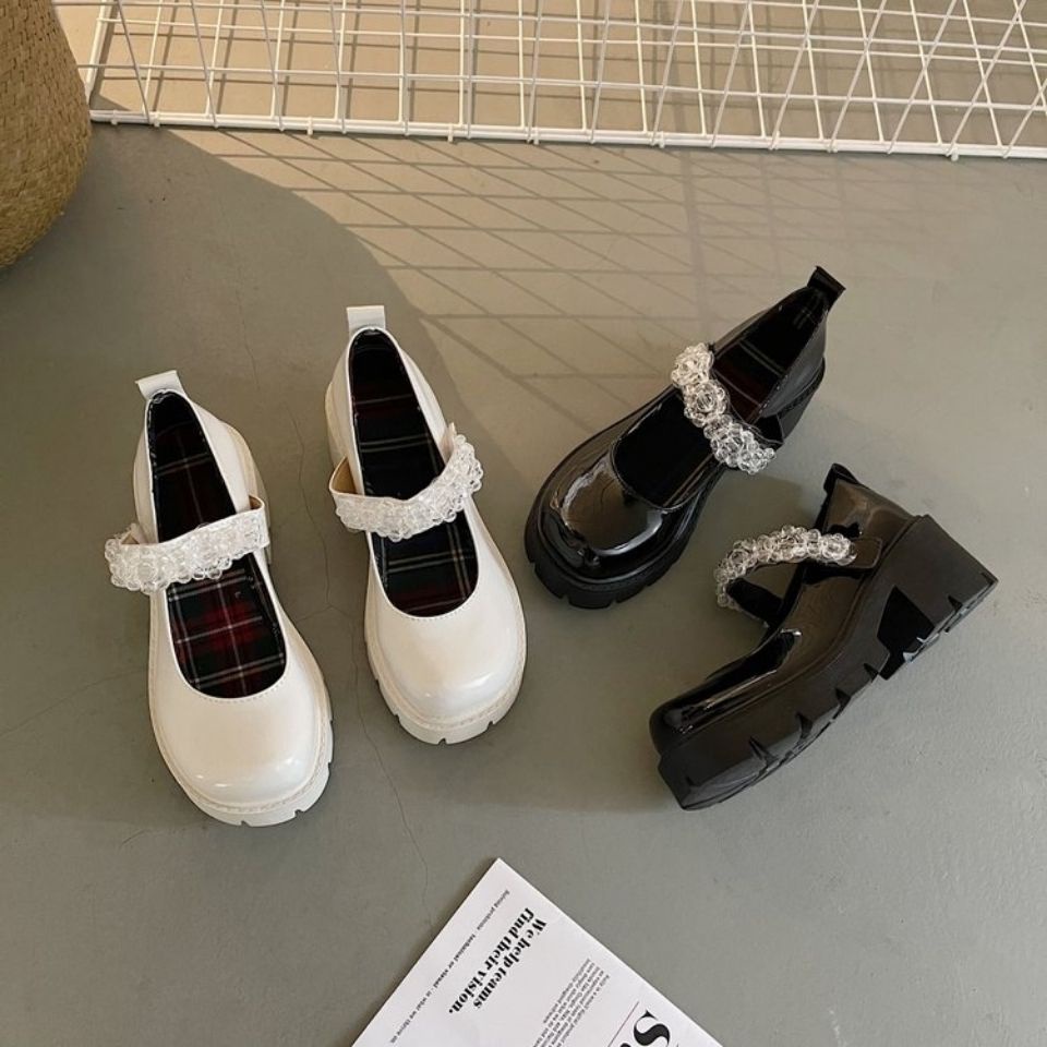 Giày Mary Jane phong cách mới giày cao gót nữ giày búp bê