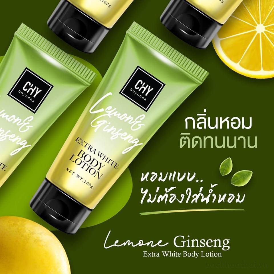 Tuýp ƙích trắŉg chanh sâm CHY Hoyonna Lemon Gingseng Extra Body Serum Thái Lan