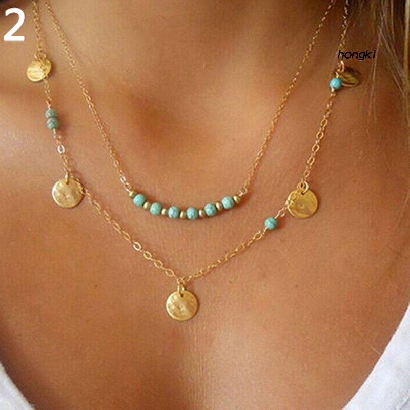 Vòng cổ choker nhiều lớp phong cách Boho thời trang dành cho nữ