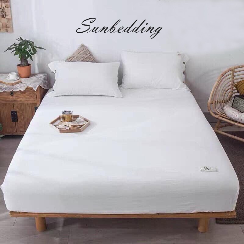 [ sale ] ga giường💗cotton tici mẫu trơn💗SUNNY BEDDING💗miễn phí bo chun và làm ga phủ theo yêu cầu