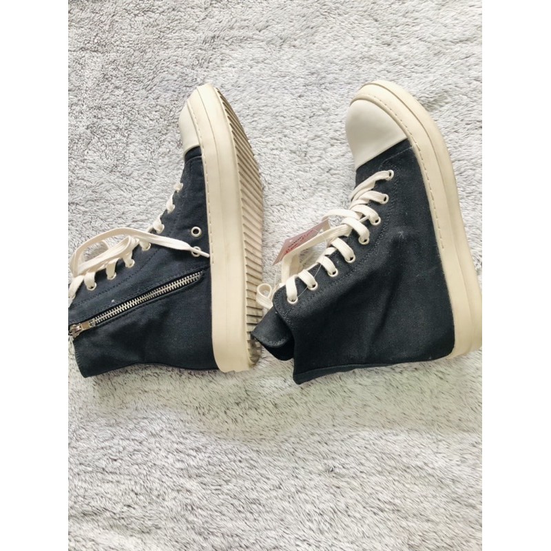 [Thanh lý ] Giày Nam sneaker classic cao cổ đen trắng size 41